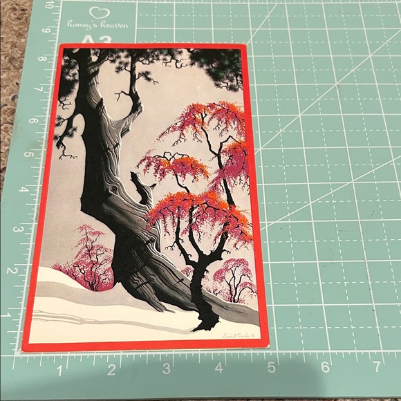 eyvind earle Other - Eyvind Earle Vintage card Art Print with writing inside